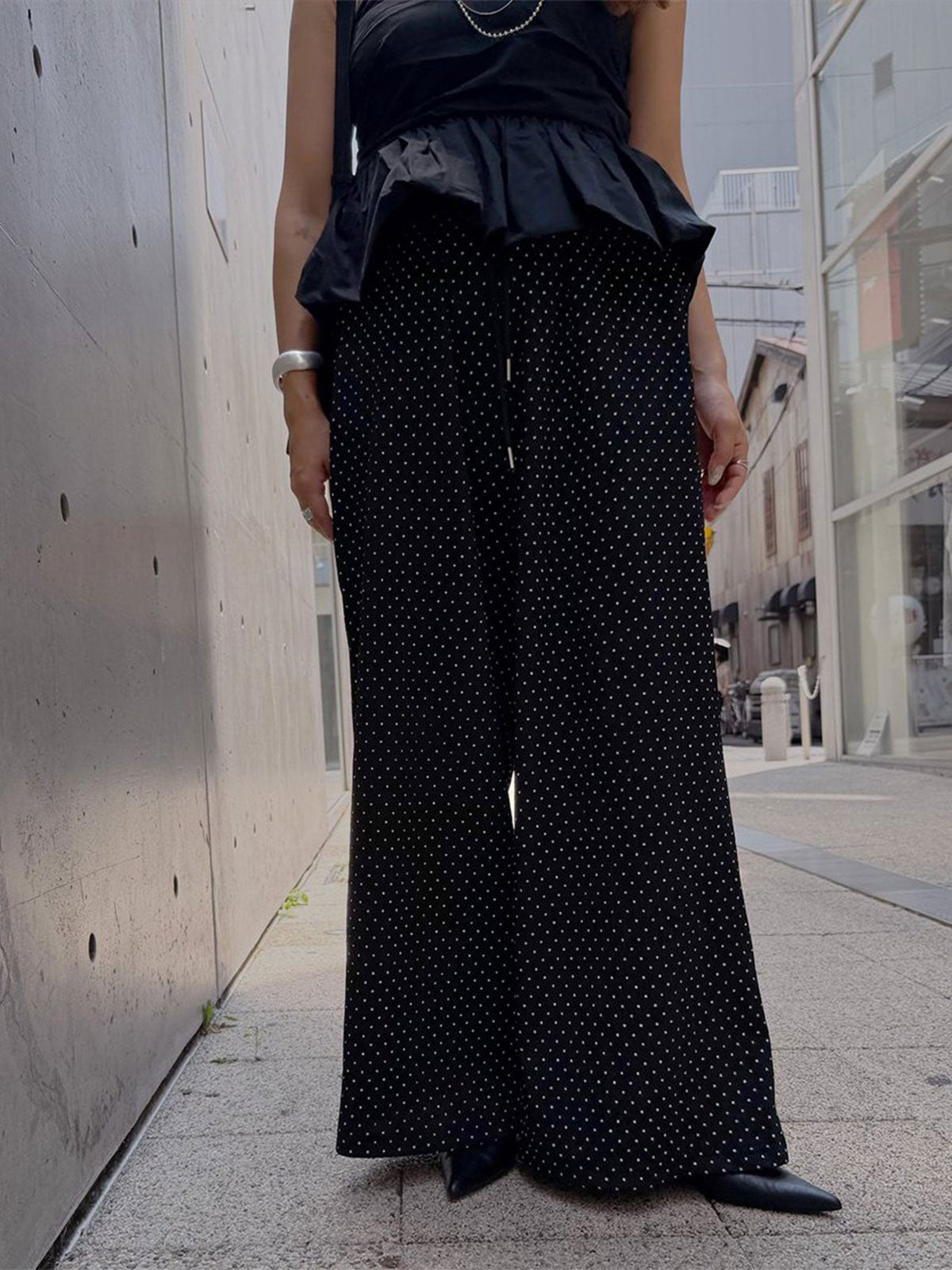 dot wide pants